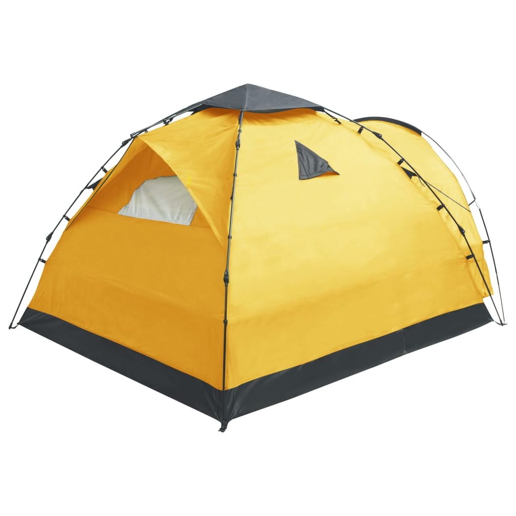 Pop Up Camping Tent 3 Person Yellow